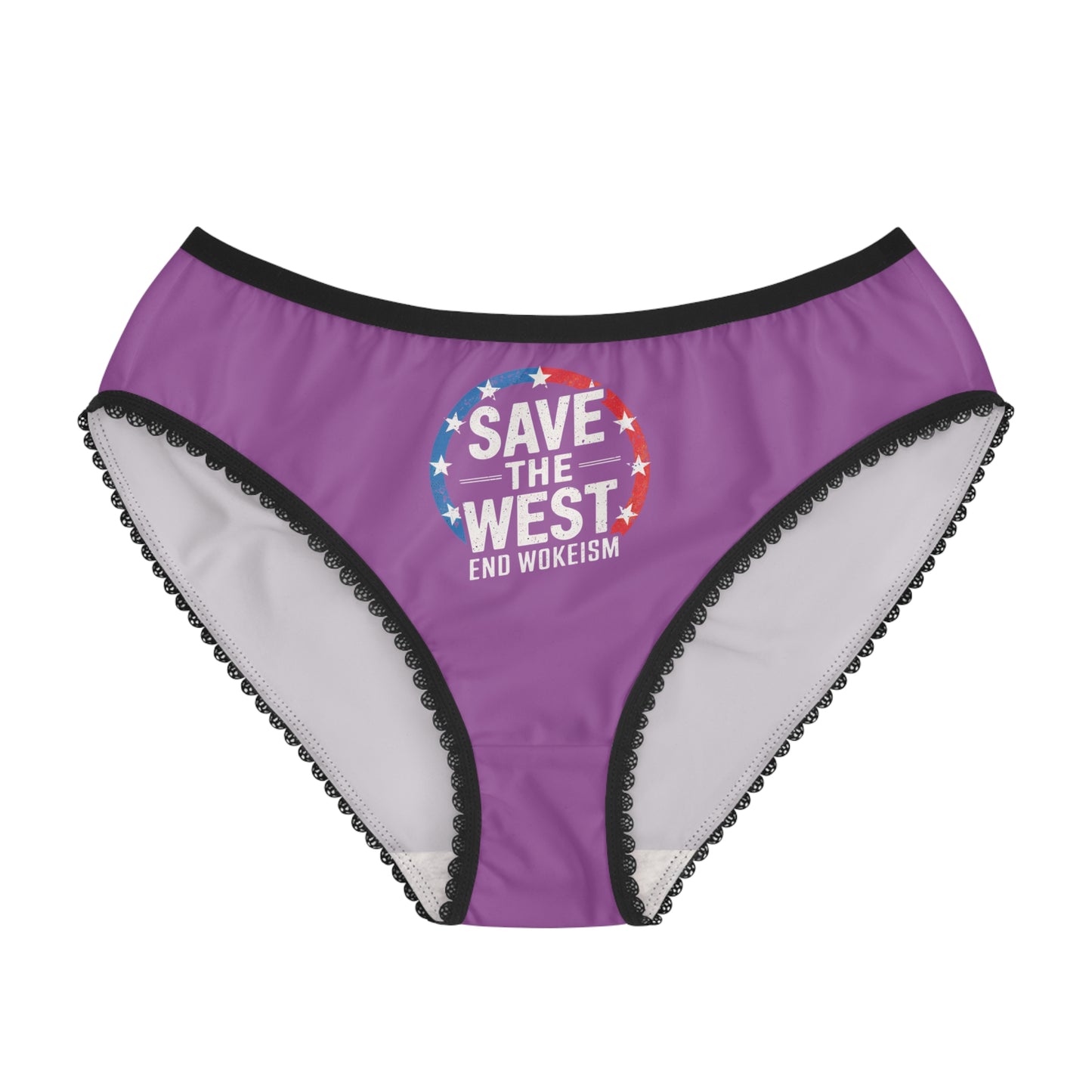 "Save the West - End Wokeism", Women's Briefs (Violet Benediction)
