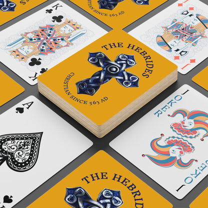"The Hebrides - Christian Since 563 AD", Cultural Playing Cards (Amber Yellow)