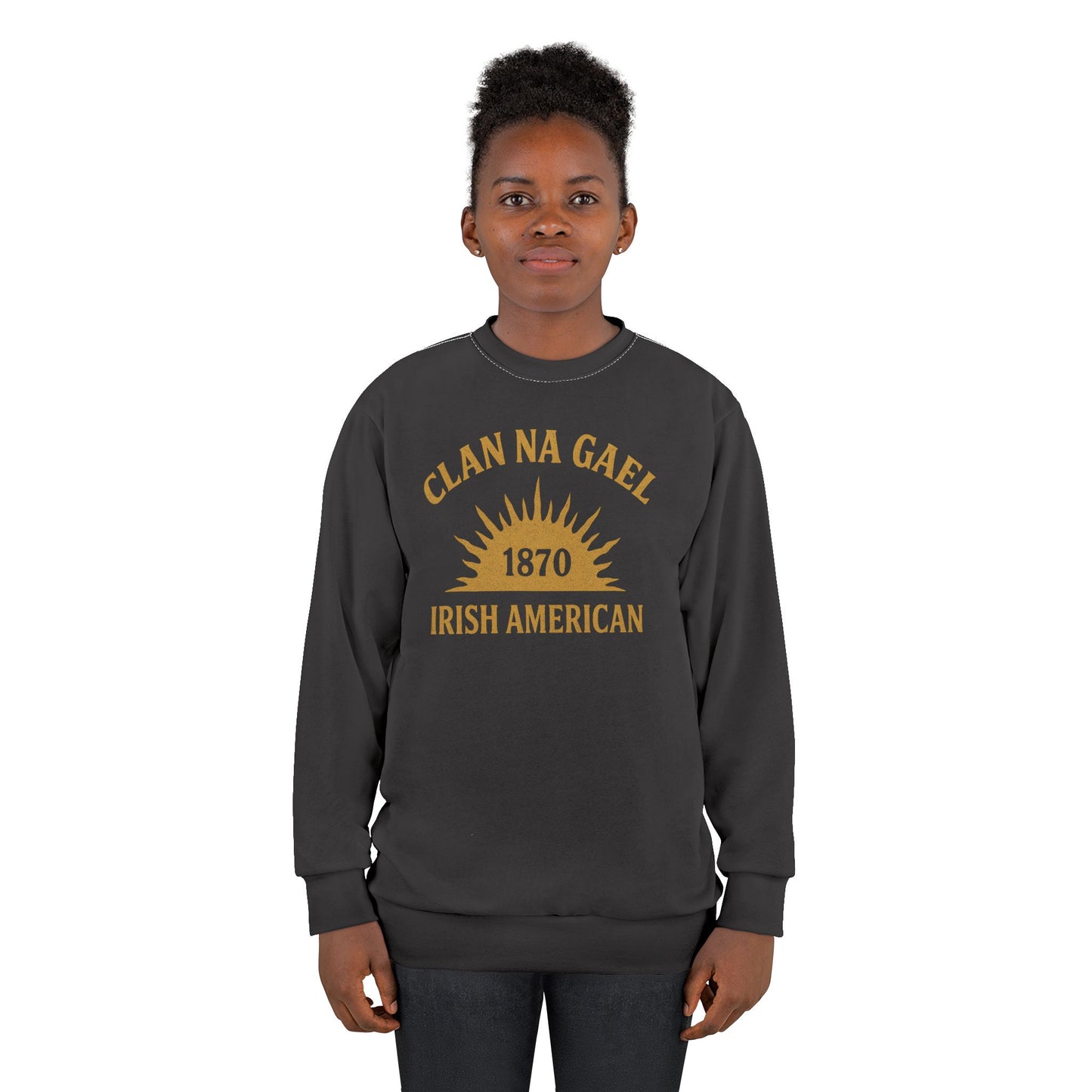 "Clan na Gael - Irish American", Unisex Sweatshirt (Raven Black)