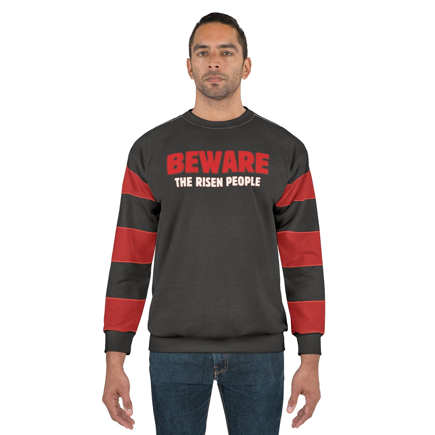 "Beware the Risen People", Unisex Sweatshirt (Void Black)