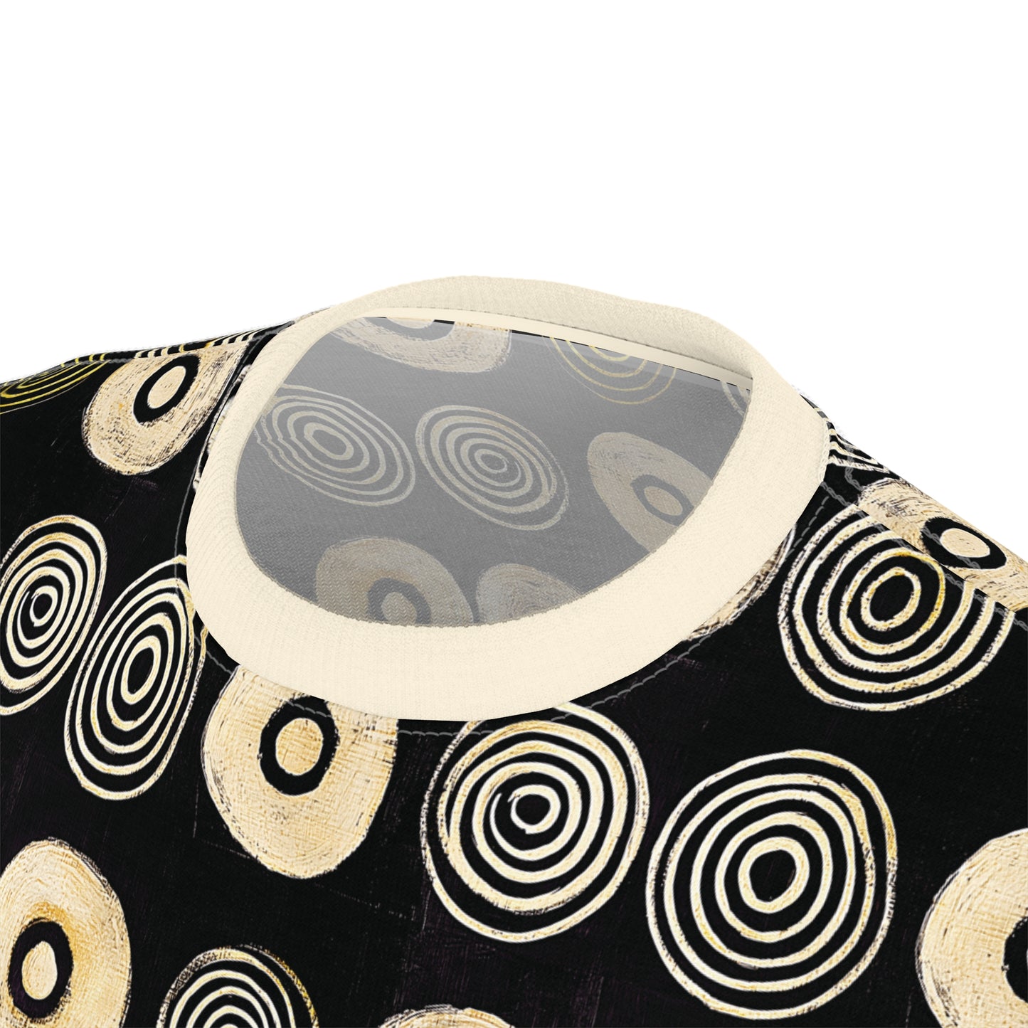 "Punk Polka", Wearable Pattern Art Unisex Tee (Iced Almond)
