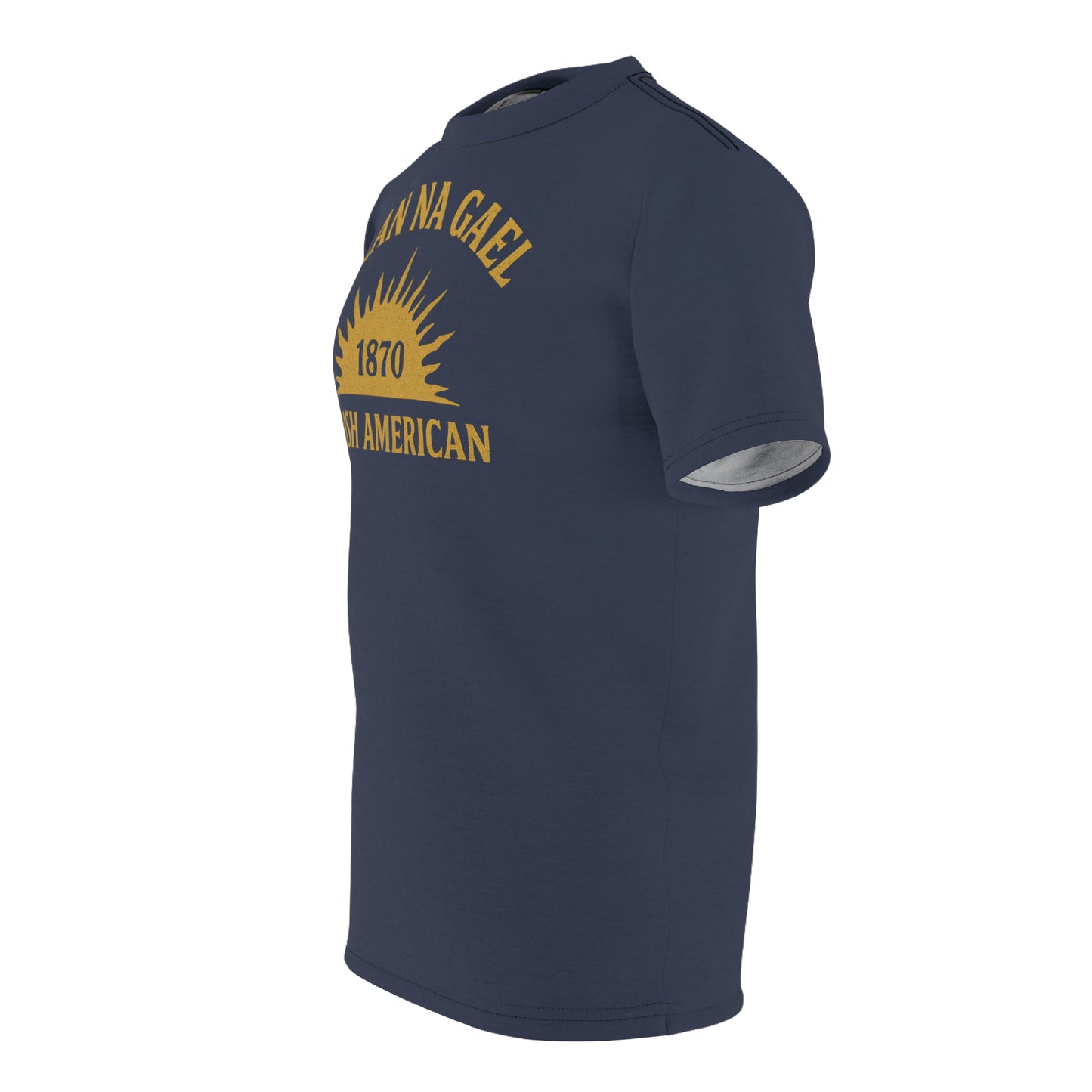 "Clan na Gael - Irish American", Unisex T-shirt (Blue Burka Grey)