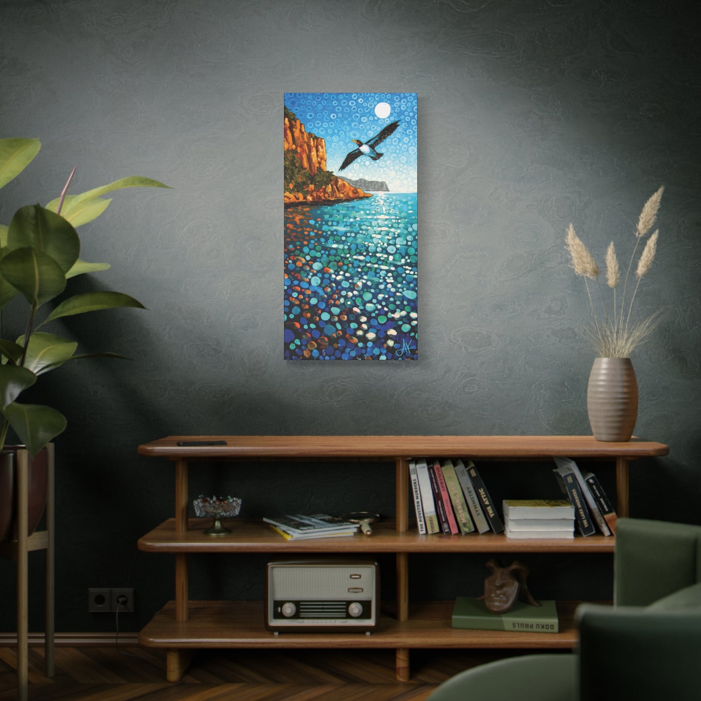 "Sky Kin VII – Gannet in the Glittering Noon", Fine Art Matte Canvas, Stretched, 1.25"