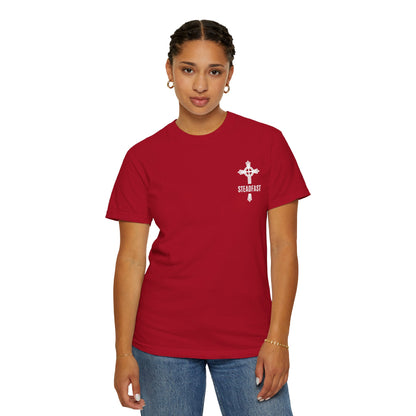 "Steadfast Cross in White", Unisex T-shirt
