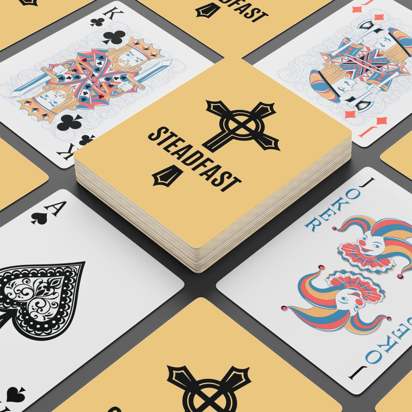 "Steadfast Cross", Christian Playing Cards (Zesty Custard)