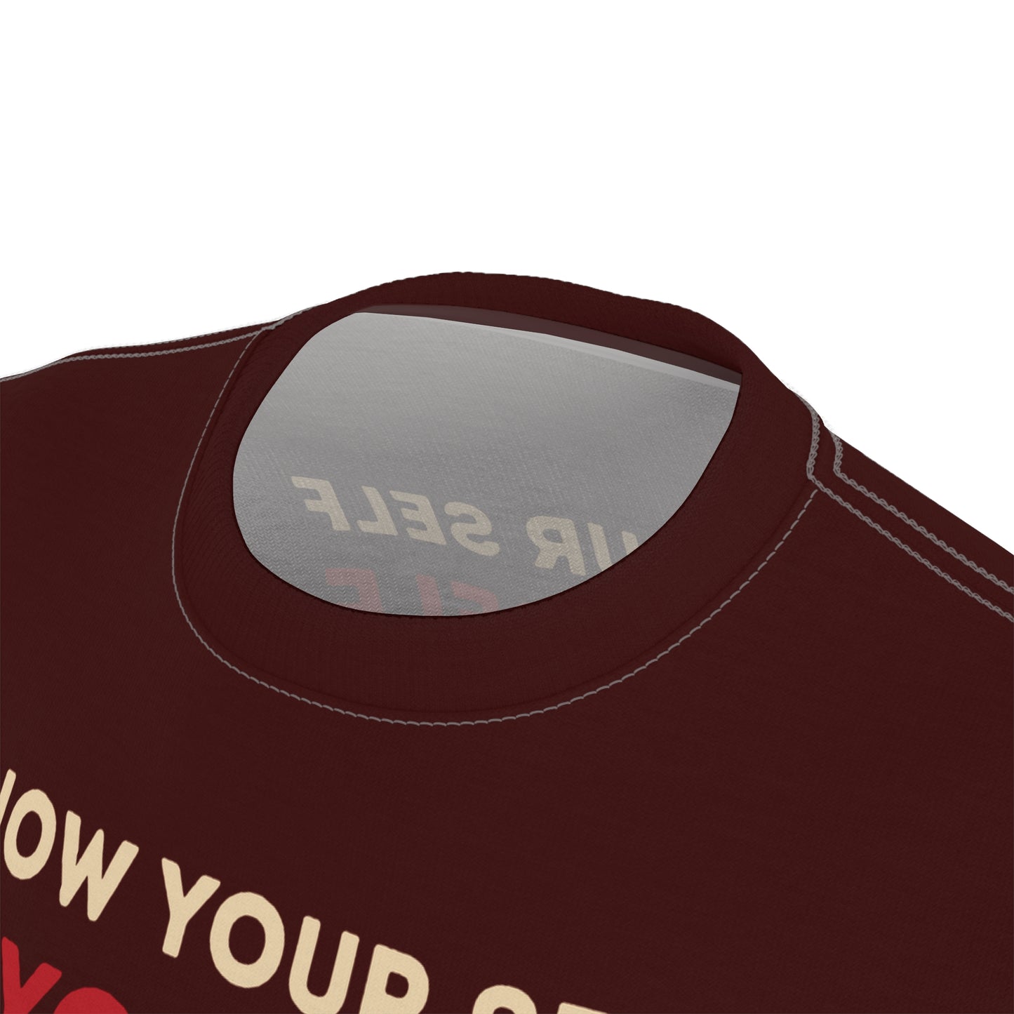 "Know Your Self", Unisex T-shirt (Mahogany)