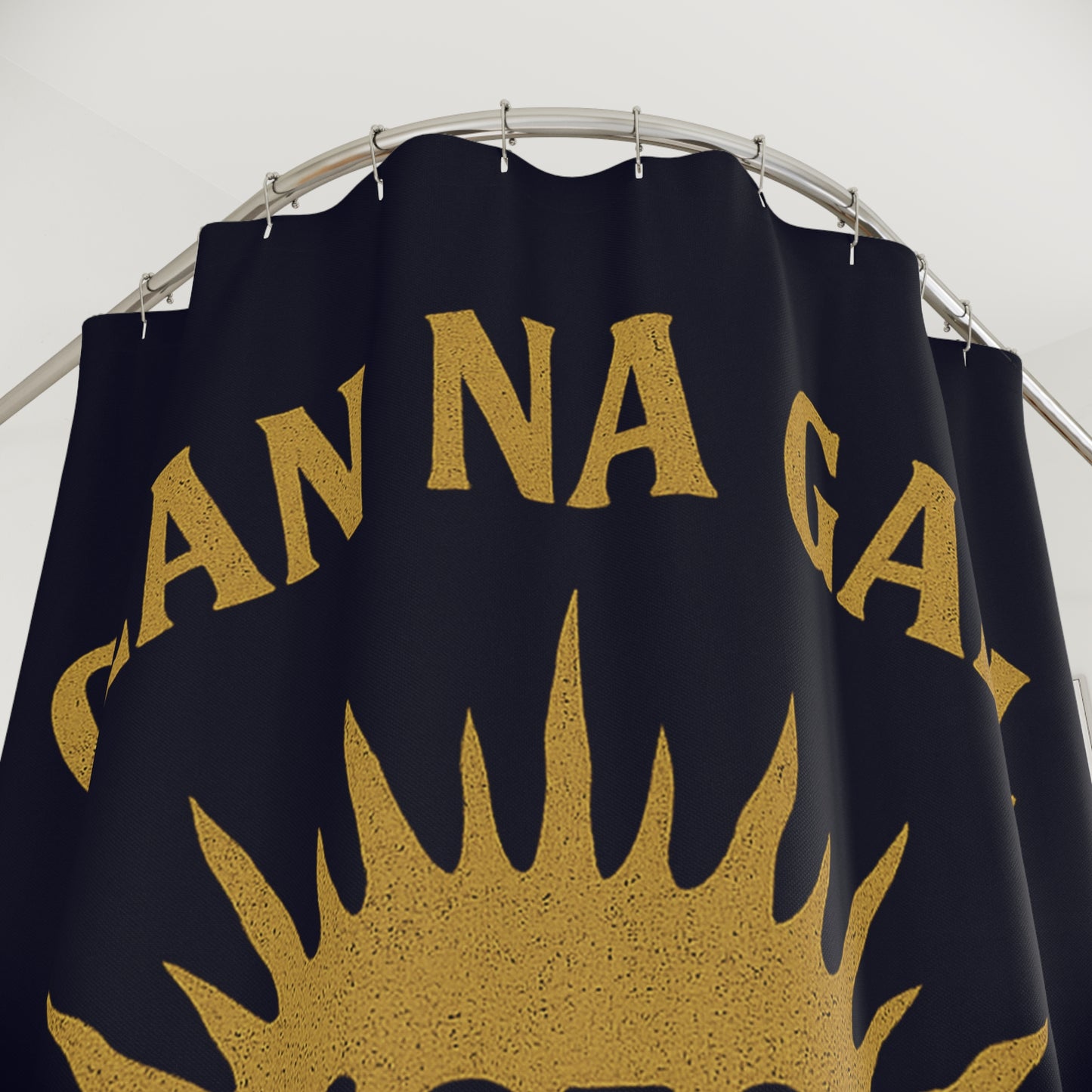 "Clan na Gael - Irish American", Shower Curtains (Black Rock Blue)