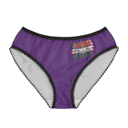 "MAGA Common Sense" #01, Women's Briefs (Jacaranda Midnight)