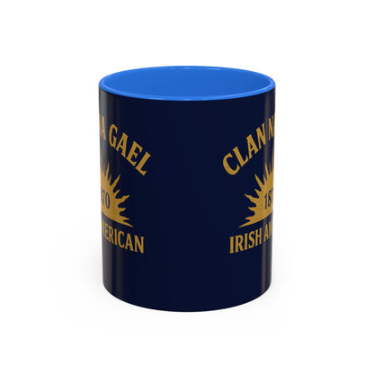 "Clan na Gael - Irish American", Colorful Mugs (11oz, 15oz) (Mariana Blue)