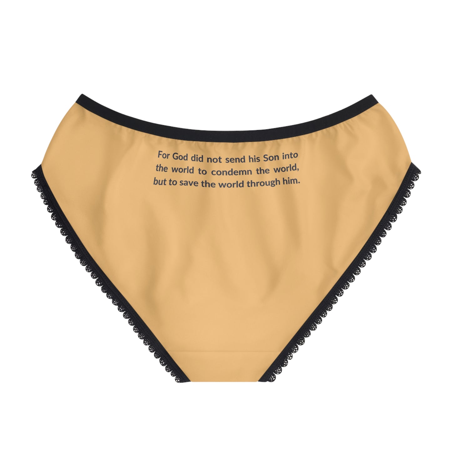 "Good News - John 3:17", Women's Briefs (Topaz Orange)