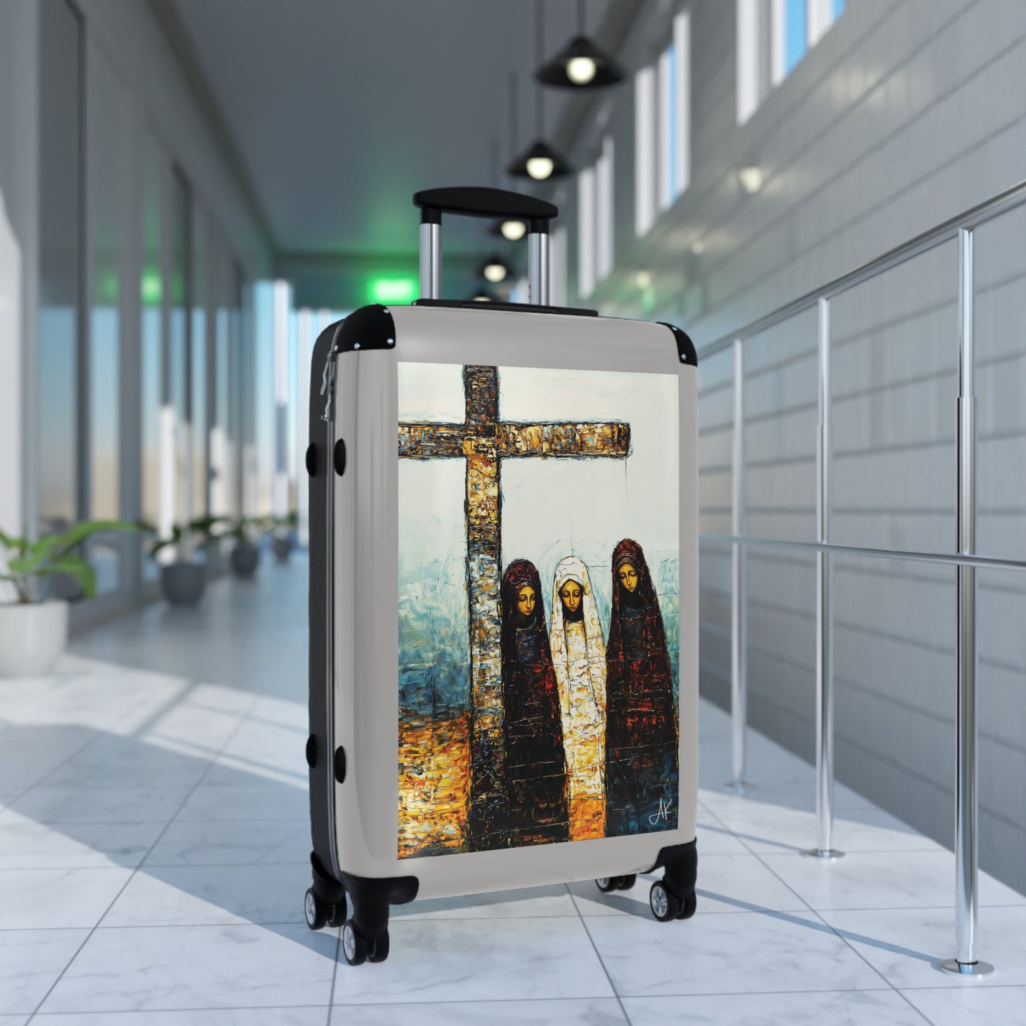 "At-the-Foot of the Cross - John 19:25", Suitcases (Light Grey)