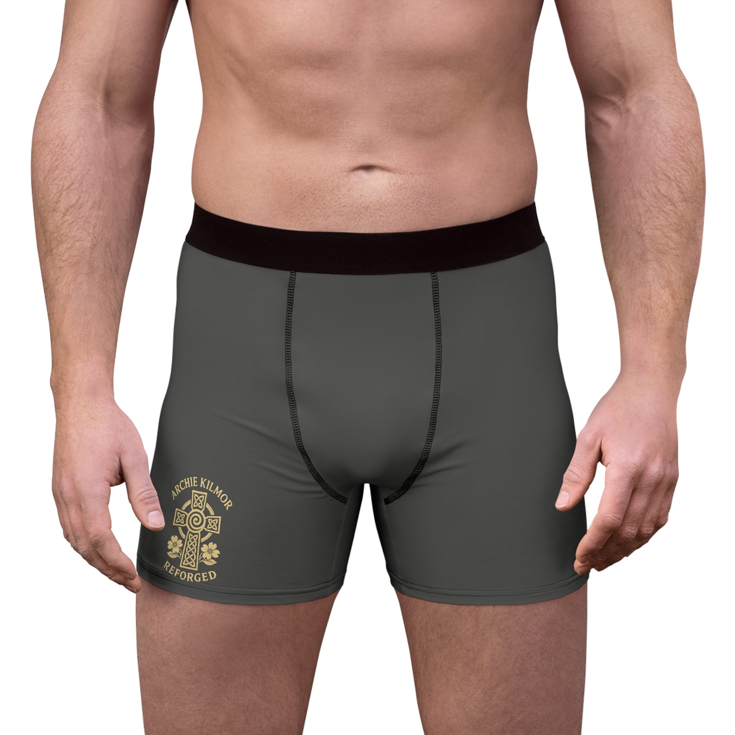 "Archie Kilmor Cross - Reforged" #01, Men's Boxer Briefs (Panzer Grey)