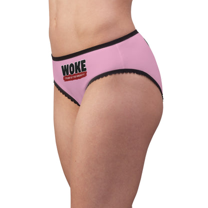 "Woke - Tyranny by the Minority", Women's Briefs (Light Hot Pink)