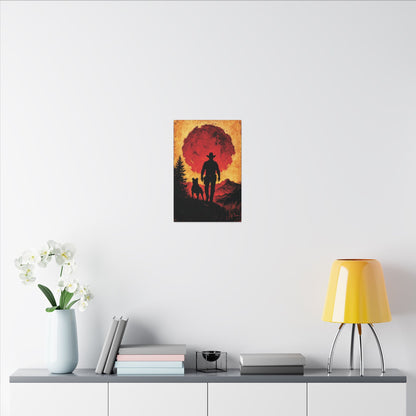 "Watchman of the Red Sun", Matte Canvas Fine Art Print