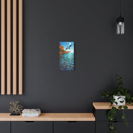 "Sky Kin VII – Gannet in the Glittering Noon", Fine Art Matte Canvas, Stretched, 1.25"