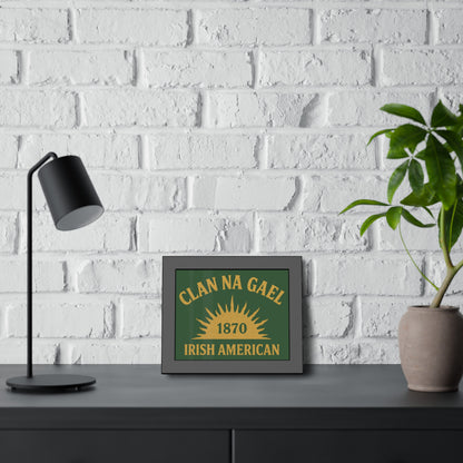 "Clan na Gael - Irish American", Framed Paper Poster (Brithemain Green)