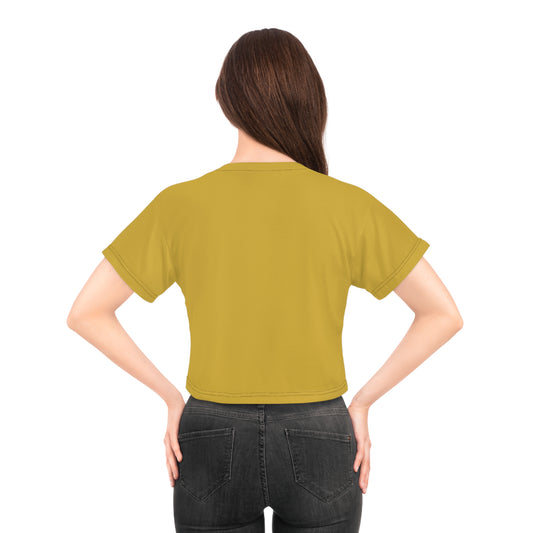 "Delicious Cherries", Crop Tee (Forgelight Gold)