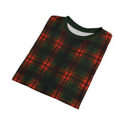 "Kilmor Brieve Tartan", Unisex Tee (Brieve Green Collar)