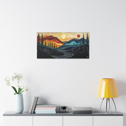 "Sun and Moon", Stretched Classic Canvas Fine Art Print