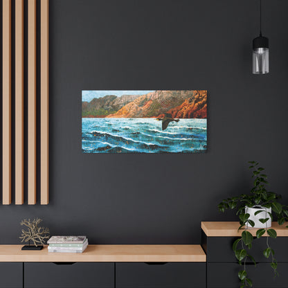 "Sky Kin II – Gannet on the Weather Edge", Fine Art Matte Canvas, Stretched, 1.25"