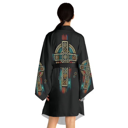 "Ancestral Faith", Long Sleeve Kimono Robe