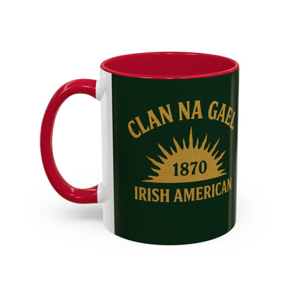 "Clan na Gael - Irish American", Colorful Mugs (11oz, 15oz) (Fenian Green)