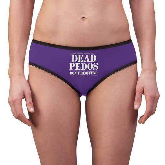 "Dead Pedos Don't Re-Offend", Women's Briefs (Deep Purple)
