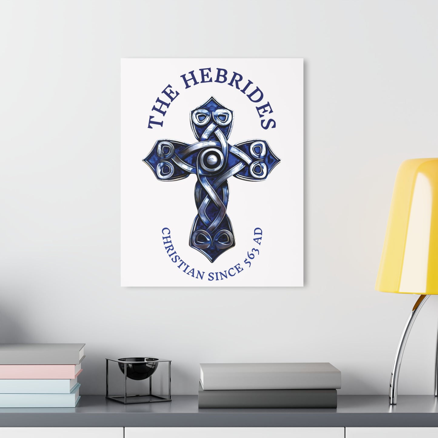 "The Hebrides - Christian Since 563 AD", Acrylic Wall Prints (French Cleat Hanging) (Alabaster White)