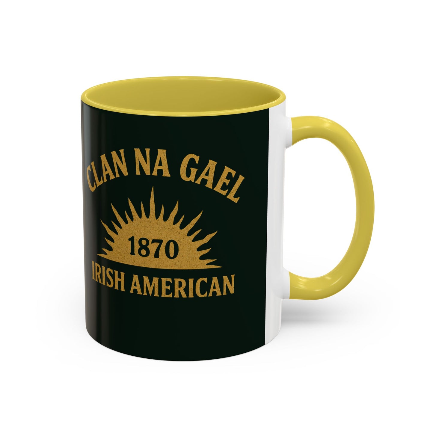 "Clan na Gael - Irish American", Colorful Mugs (11oz, 15oz) (Túath Green)