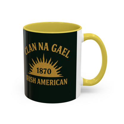 "Clan na Gael - Irish American", Colorful Mugs (11oz, 15oz) (Túath Green)