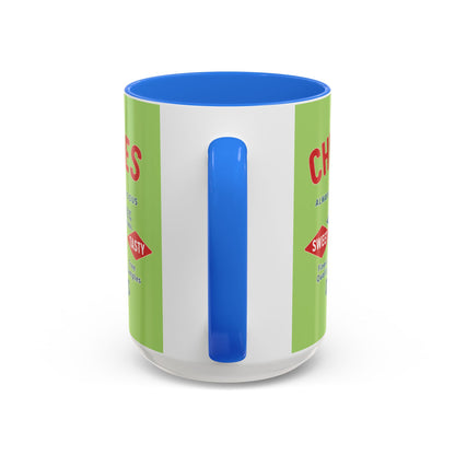 "Delicious Cherries", Colorful Mugs (11oz, 15oz) (Orchard Lime)