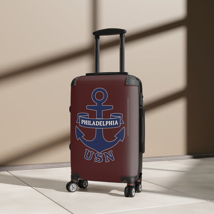 "USN Anchor", Suitcase (Pastel Red)