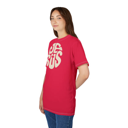 "Retro Jesus", Unisex T-shirt (Sanguine Red)