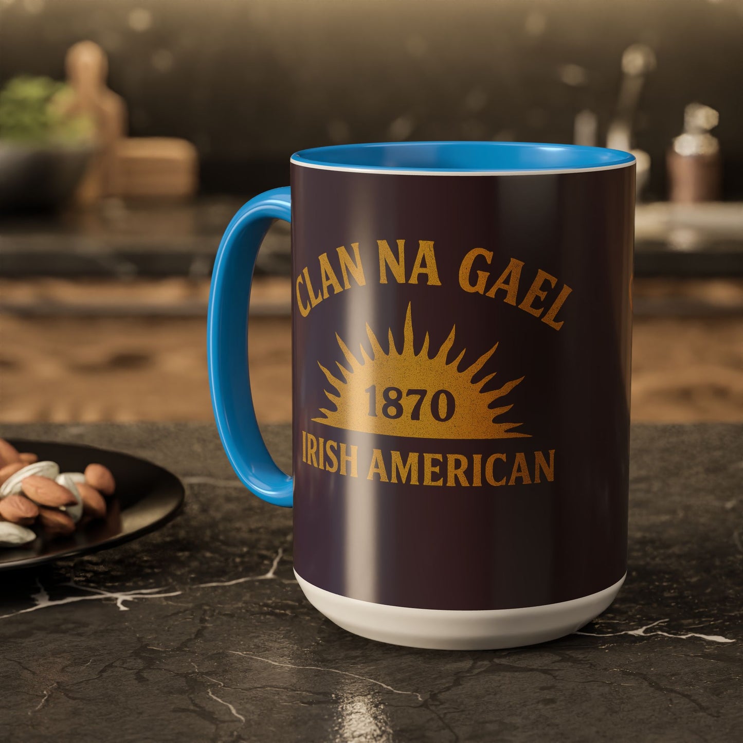 "Clan na Gael - Irish American", Colorful Mugs (11oz, 15oz) (Purple Verbena)