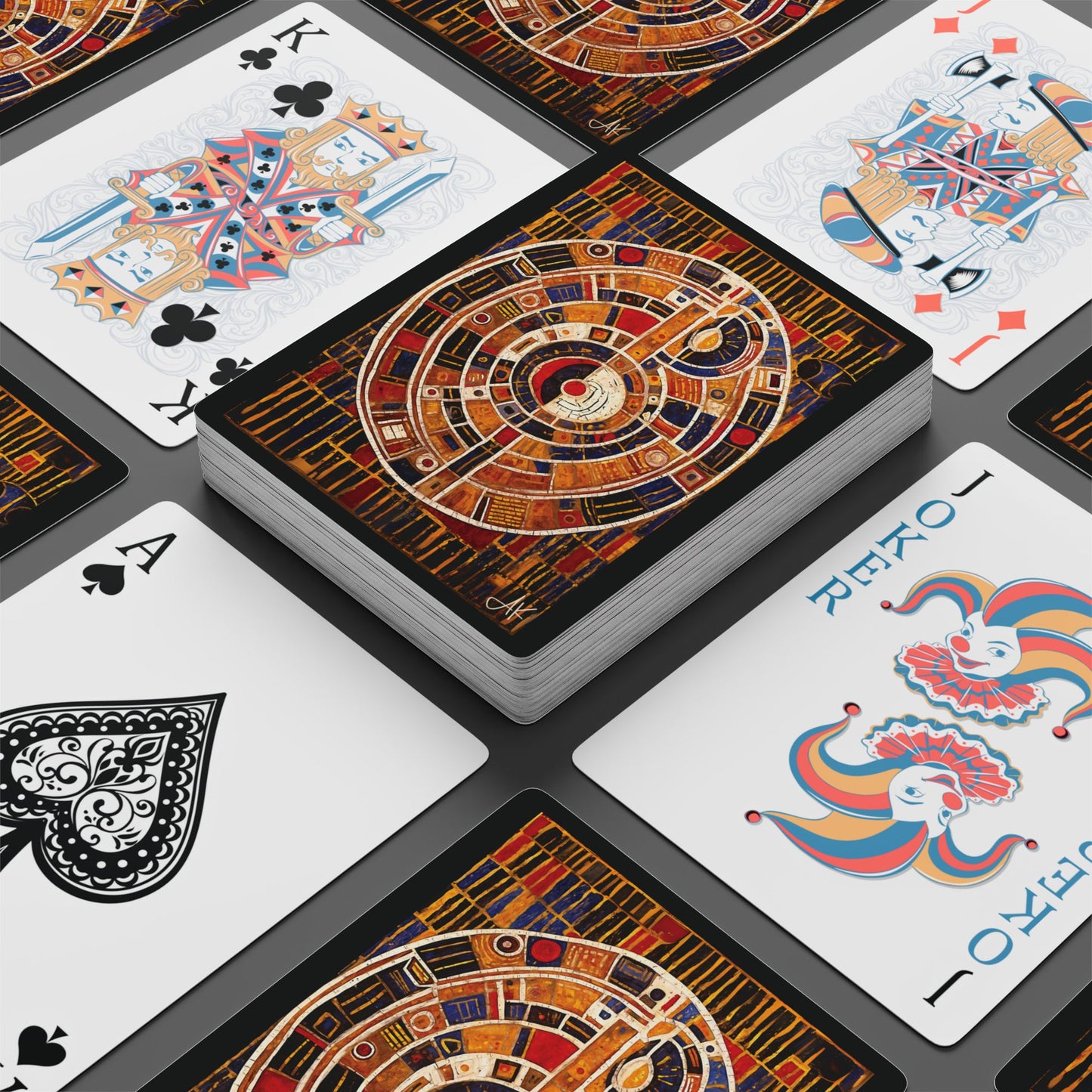 "Ancient Query", Fine Art Playing Cards (Void Black)