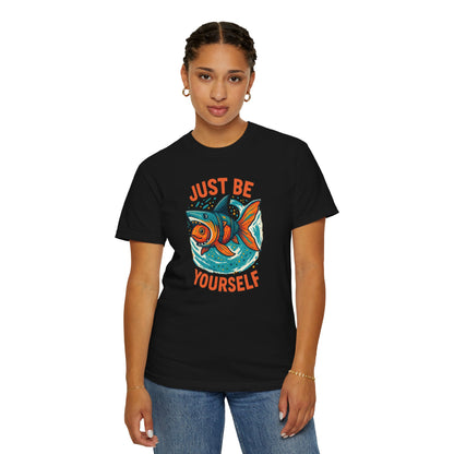"Just Be Yourself", Unisex T-shirt (Black and dark colors)