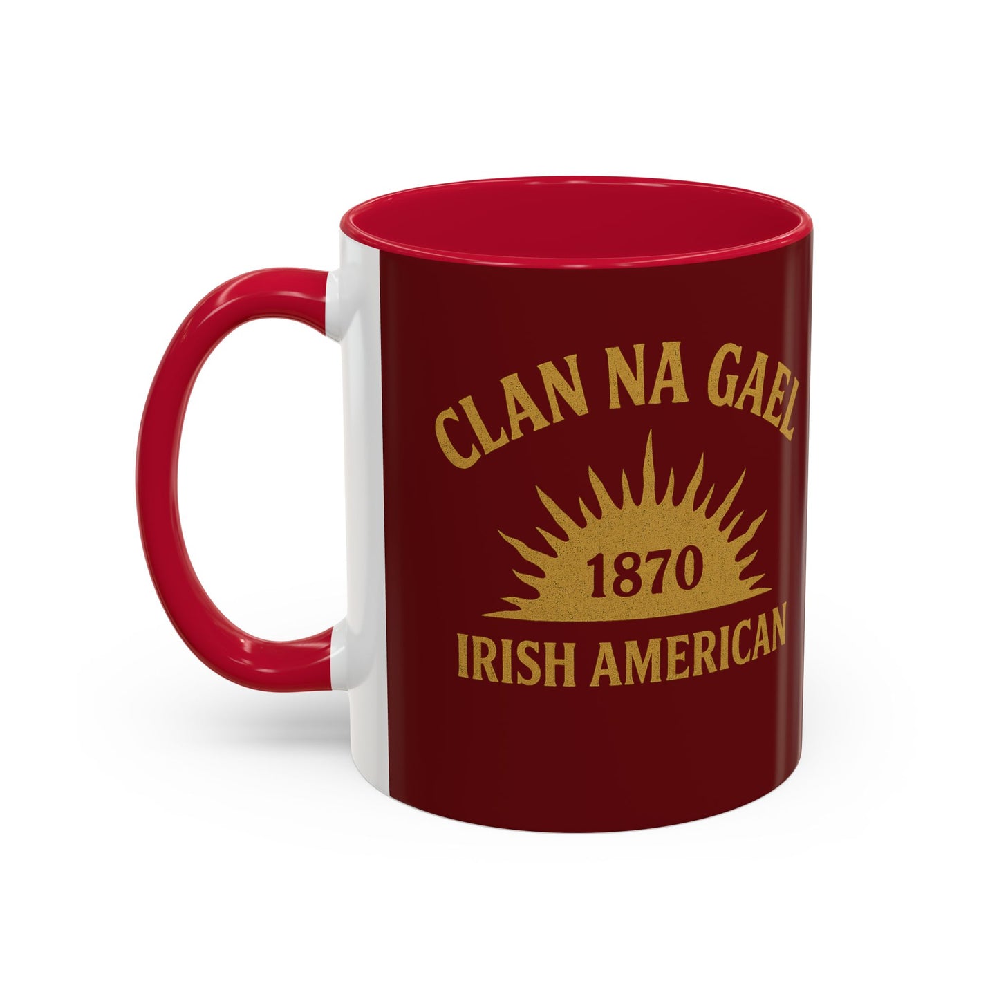 "Clan na Gael - Irish American", Colorful Mugs (11oz, 15oz) (Palladius Red)