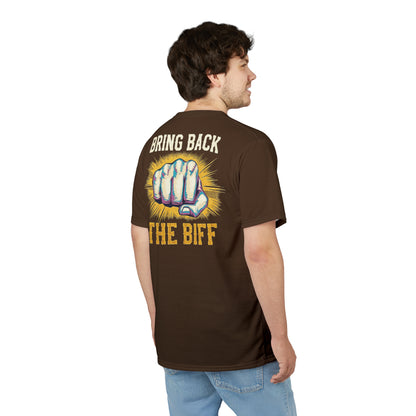 "Bring Back The Biff", Unisex T-shirt (Dark Chocolate Brown)