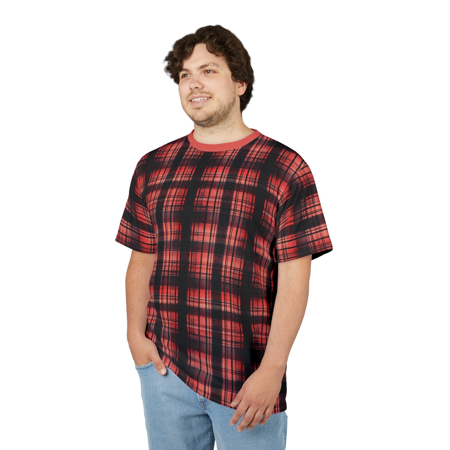 "Kin of Flame", Unisex Tee (Faded Red Collar)