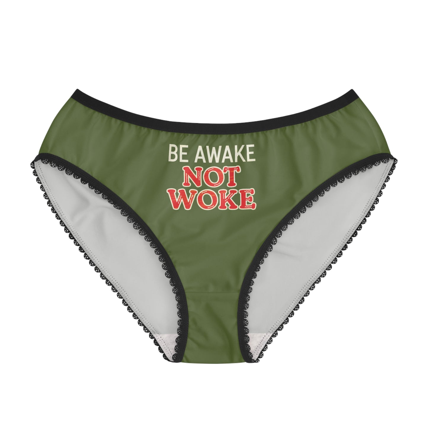 "Be Awake Not Woke" #10, Women's Briefs (Kangaroo Bush)