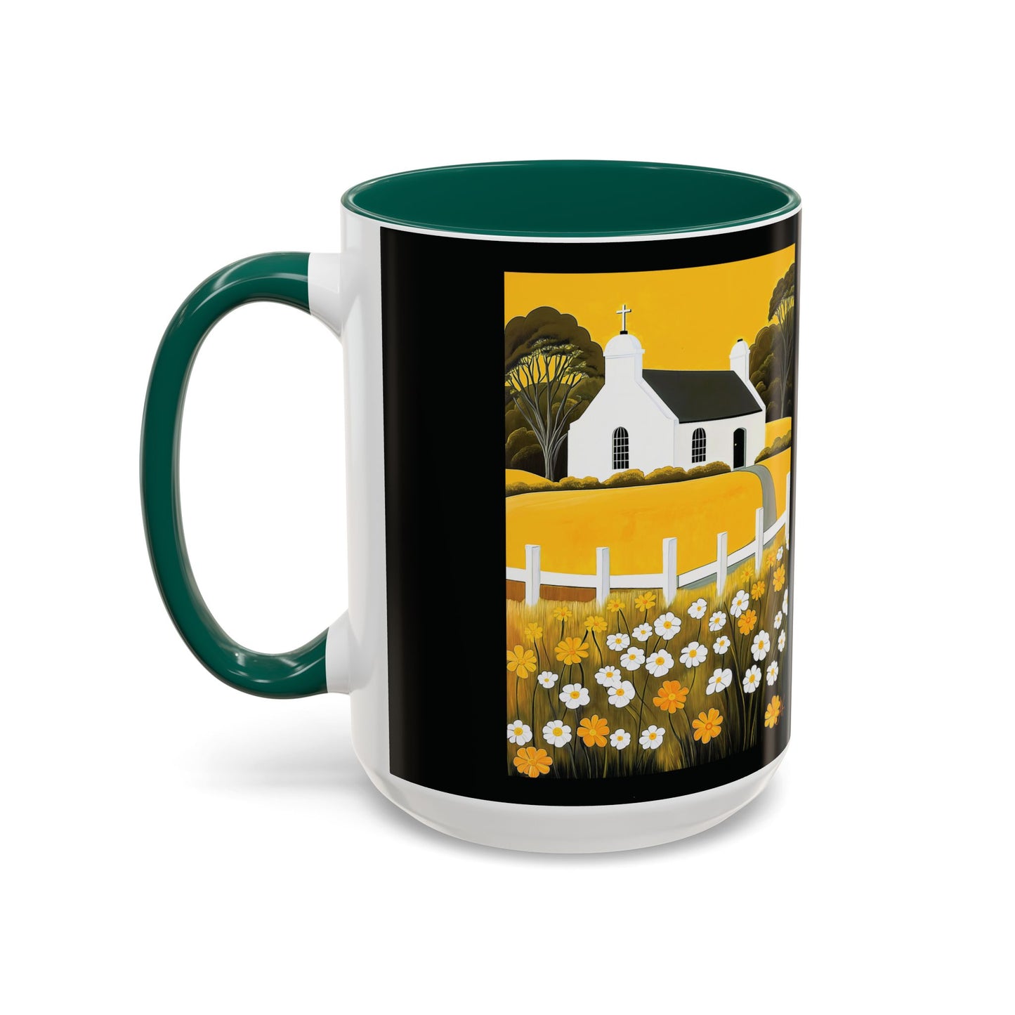 "Eaglais a’ Bhuidhe (Gaelic) - The Church of Golden Hope (English)", Colorful Mugs (11oz & 15oz)