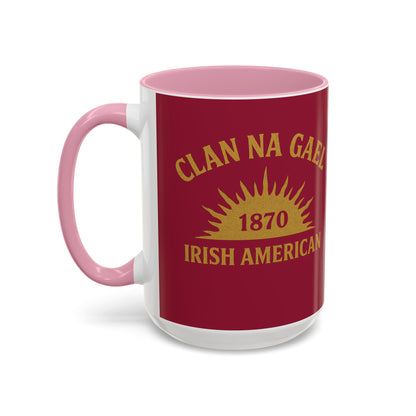 "Clan na Gael - Irish American", Colorful Mugs (11oz, 15oz) (Fénechas Red)