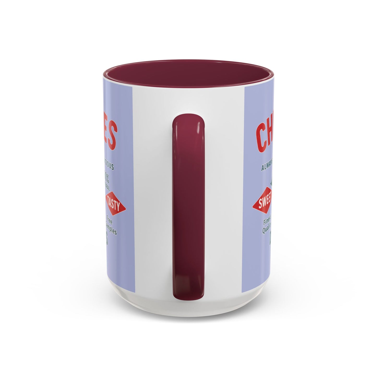 "Delicious Cherries", Colorful Mugs (11oz, 15oz) (Retro Periwinkle)