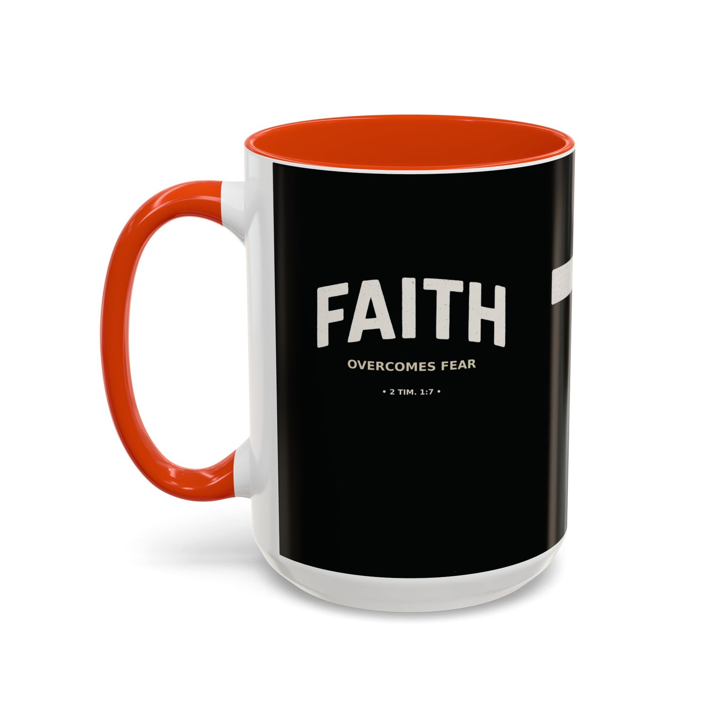 "Faith Overcomes Fear", Colorful Mugs (11oz, 15oz)