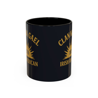 "Clan na Gael - Irish American", Colorful Mugs (11oz, 15oz) (Black Denim)