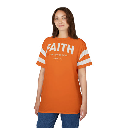 "Faith Overcomes Fear", Unisex Tee (Pumpkin Orange)