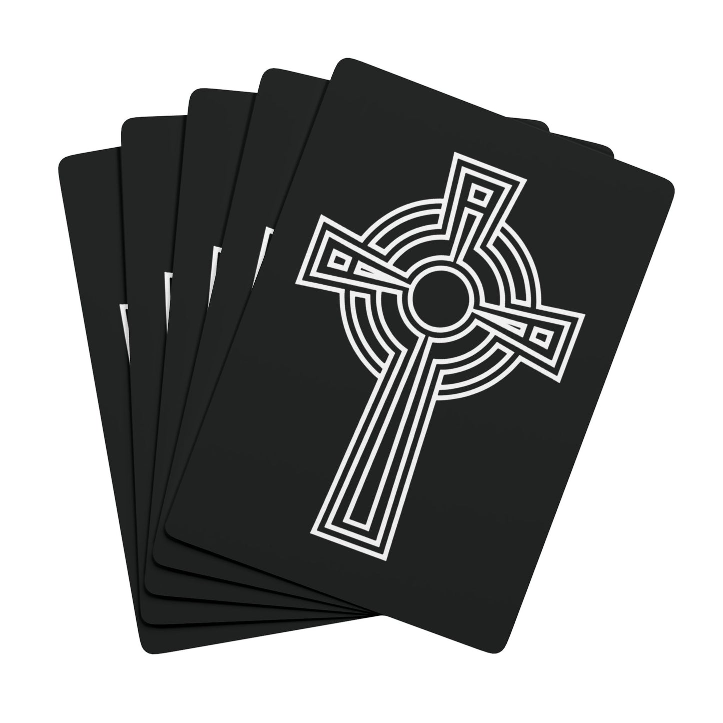 "A Simple High Cross", Christian Playing Cards (Void Black)