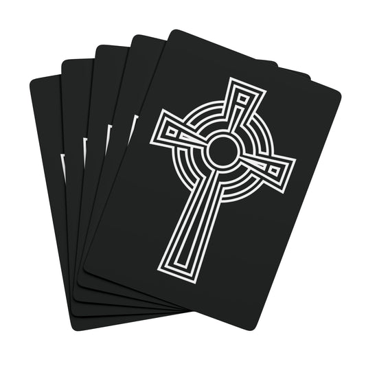 "A Simple High Cross", Christian Playing Cards (Void Black)