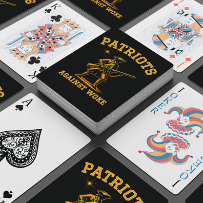 "Patriots Against Woke", Cultural Playing Cards (Void Black)