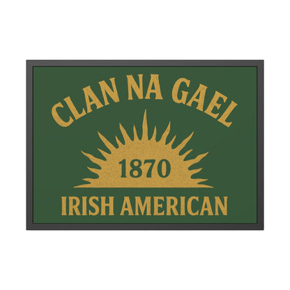 "Clan na Gael - Irish American", Framed Paper Poster (Brithemain Green)